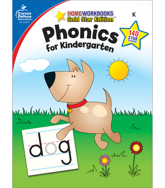 Phonics for Kindergarten, Grade K: Gold Star Edition Volume 12 Carson Dellosa Education